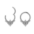 Eternal Metal 16G 1.2MM ASTM F136 TITANIUM  CZ  Bezel  Hinged Segment Hoop Rings Body Piercing Jewelry