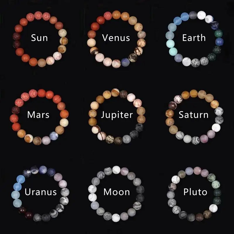 Wholesale 10mm Galaxy Beads Bracelet Natural Gray Jasper Mix Labradorite Beads for Fashion Galaxy Healing Elastic Bracelet