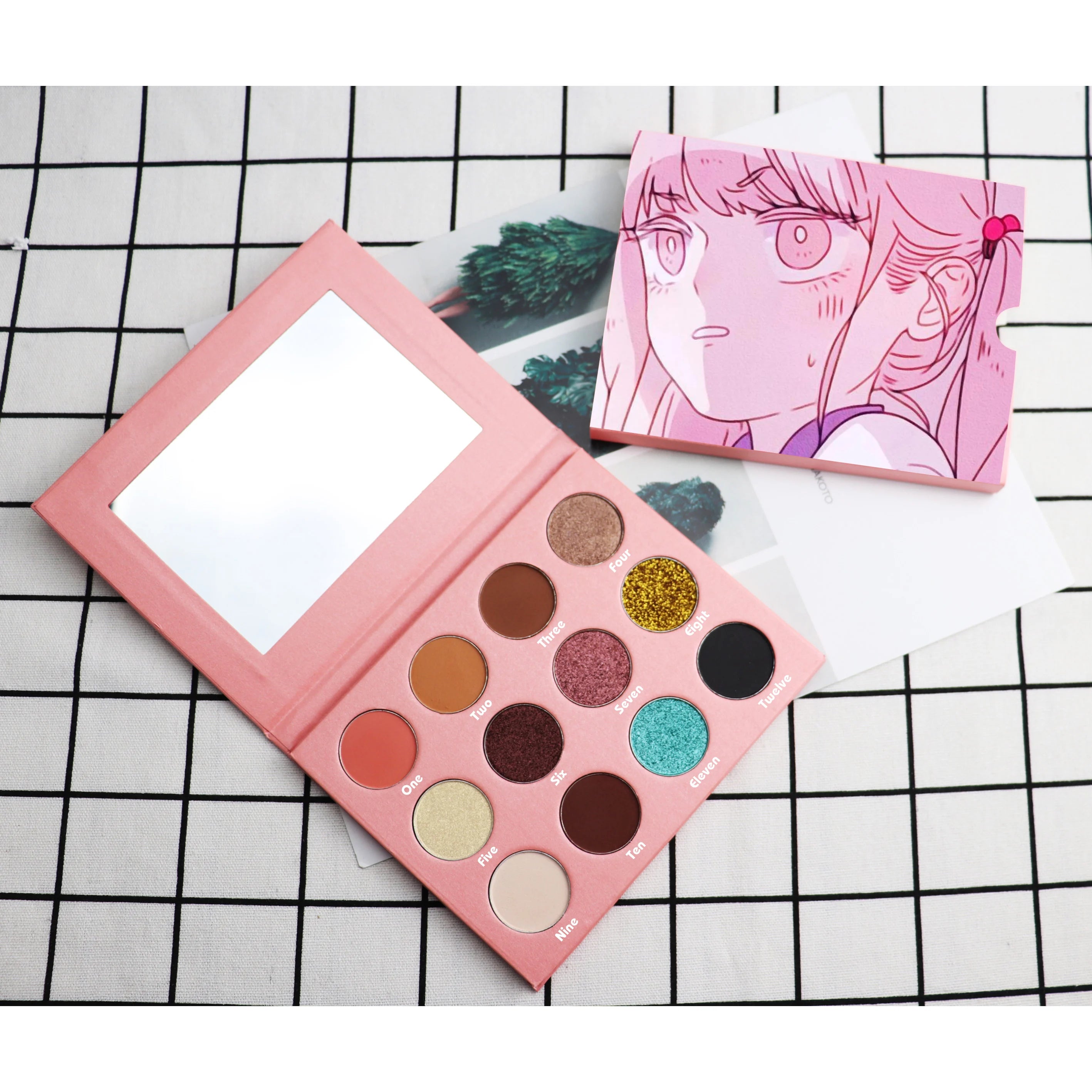 Long Lasting Waterproof 12 Colors Bulk Vegan Eyeshadow Make up Eye Shadow Pallet Customize