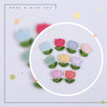 Embroidered Mini Size 1.6*1.3cm Fabric Iron-On Self-Stick Cute Colorful Flower Patches for Clothing Shoes Hat Decoration