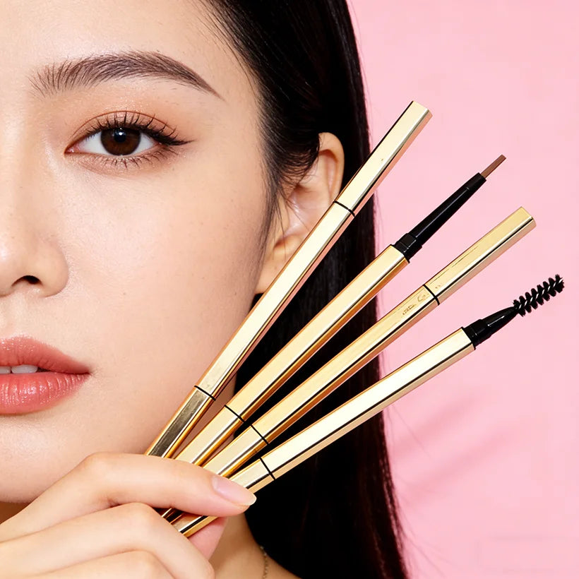 Wholesale Custom Vegan Cosmetics Slim Eye Brow Pencil Makeup Waterproof Eyebrow Pencil
