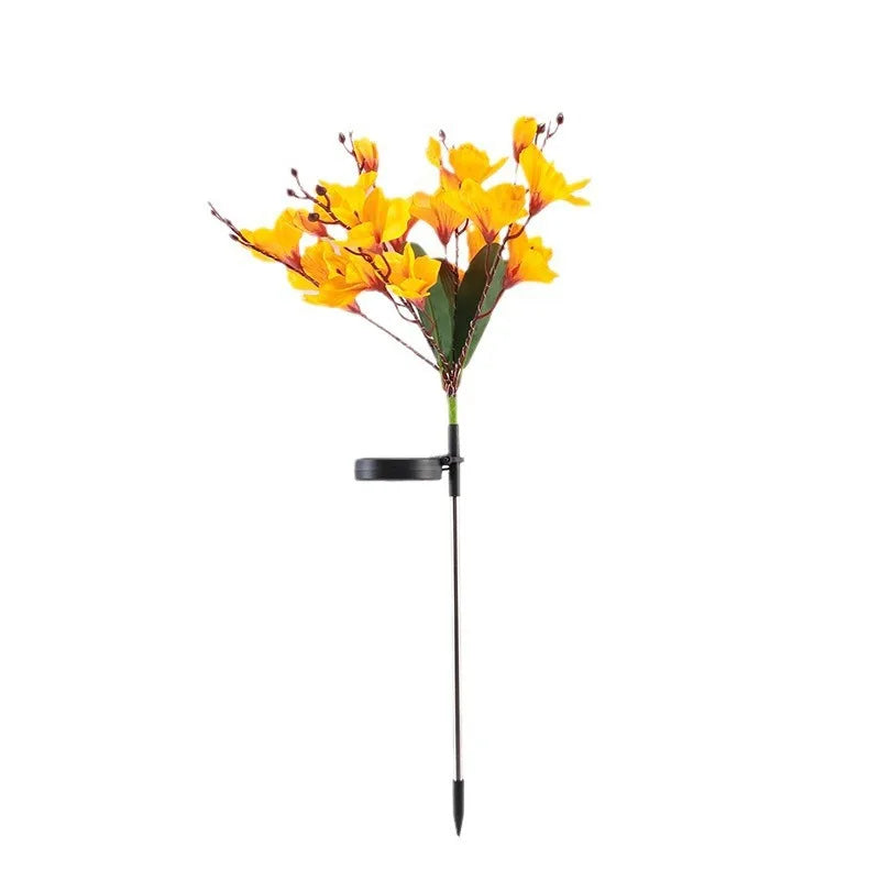 Howlighting Outdoor Solar Garden Light Decor IP65 Waterproof Small 5W Lawn Lamp LED Solar Magnolia Flower Lamp