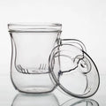 12oz 350ml Handmade Heat Resistant Clear One Steeping Mug  Glass Tea Infuser Cup Tea Glasses Set