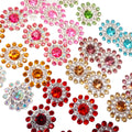 Hot Selling 14mm Crystal Sunflower Inlaid Clothing Sewing Button Glass Drill Loose Rhinestone Chain Flat Nails Eco-Friendly