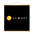 Wholesale Universe Space Poster Scroll Frame Wooden Frames Wall Poster Hanger Custom Art Canvas Print Indoor Decorations
