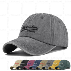 Wholesale Washed Cotton Vintage Blank Dad Hats Custom 3D Letter Embroidery Logo Distressed 6 Panel Plain Baseball Caps