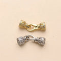 18k Gold Plated Zircon Clasp for Jewelry Wholesale Metal Cord Ends Necklace or Bracelet