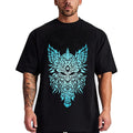 Custom Heavyweight 100% Cotton Plus Size Men's Loose Dropped Shoulder T-shirt Personalized Graphic Print t Shirt