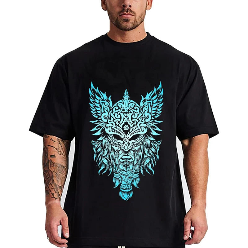 Custom Heavyweight 100% Cotton Plus Size Men's Loose Dropped Shoulder T-shirt Personalized Graphic Print t Shirt