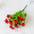Handmade Faux Daisy Flower Eucalyptus Leaves Artificial Greenery for Boxwood Porch Patio Mother's Day Easter Christmas New Year