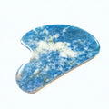 2026 Custom Private Label Crystal Pink Blue Spot Jasper Jade Face Gua Sha Scraper Board of Natural Stone Guasha Face Massager