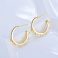 Shiny Multi Rings Circle Ear Jacket Gold Plated CZ Circle Hoop Earring Component With Multiple Loops Earrings Pendant