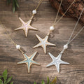 Summer Vacation Beach Colorful Painted Oil Necklace Bohemian Style Starfish Pendant Necklace for Women