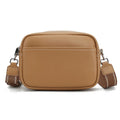Women's Fashionable PU Leather Zipper Closure Soft Single Strap Small Square Design Daily Use Polyester Lining Handbag