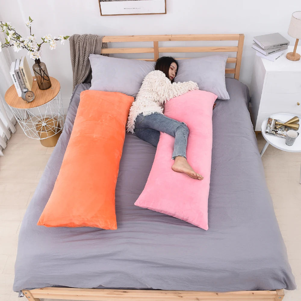 Solid Color  Rectangle Pillows Cover Long Body Pillow China Factory Price in Stock