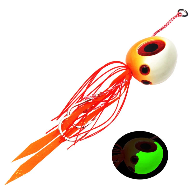 Guosong 60g RTS Skirt Metal Lure 3 Colors Kabura Jigging Baits Fishing Lure