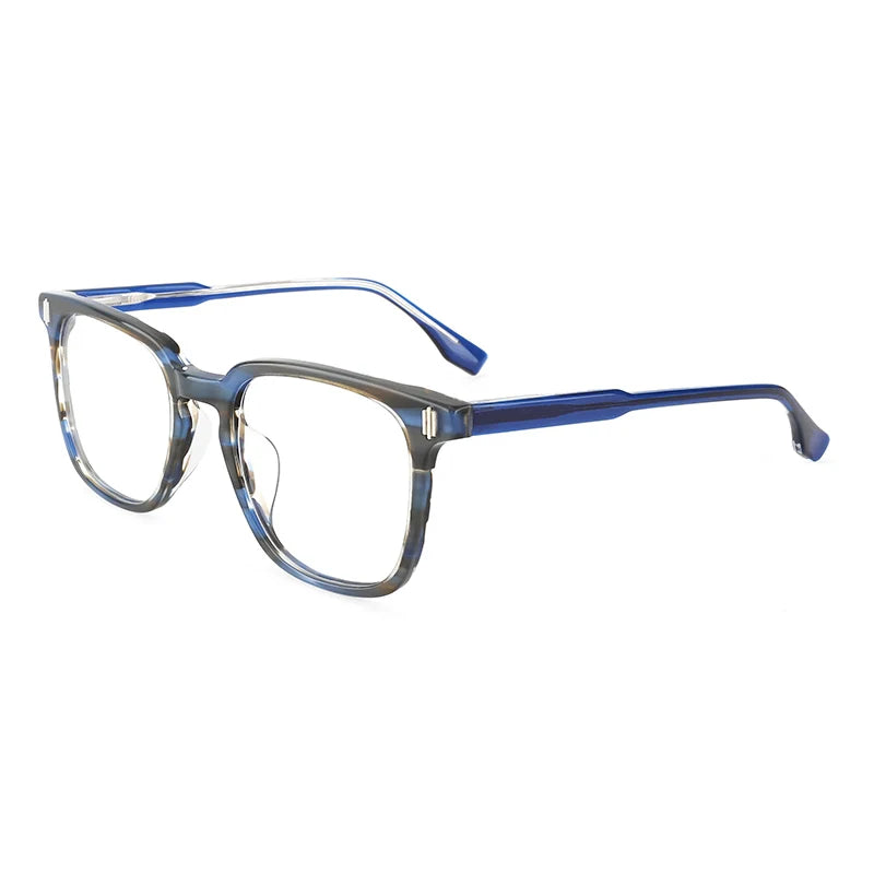 The Latest Computer Anti-blue Light Retro Square Optical Glasses Frame Wholesale Acetate Eyeglasses
