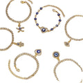 2023 Newest Barefoot Sandals Fashion Foot Chain Jewelry Anklet Full Crystal Evil Eyes Charm Anklet for Girls