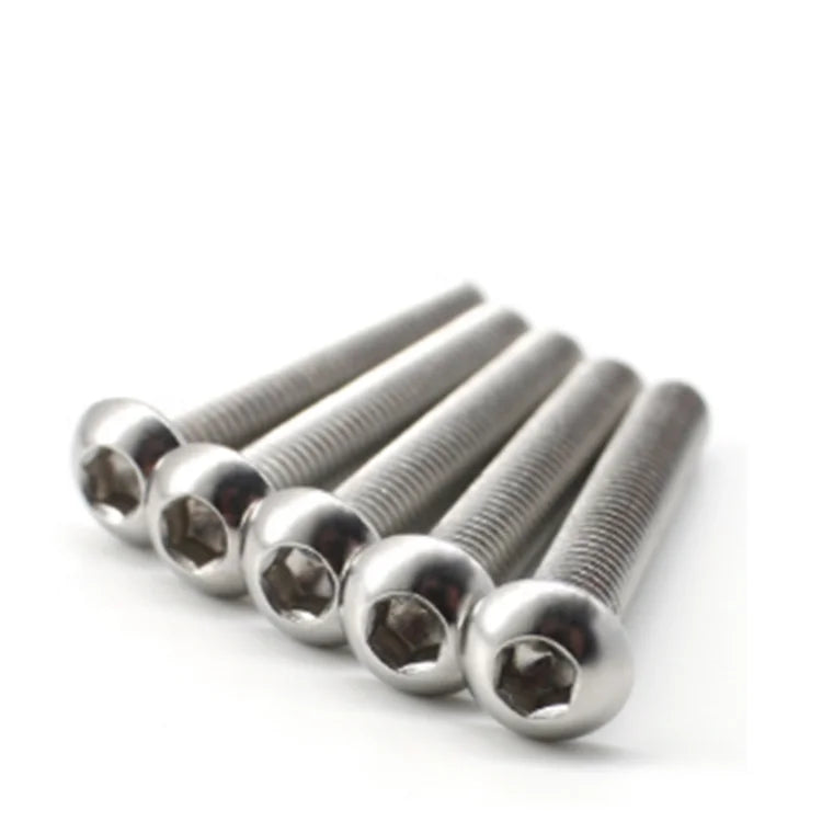 ISO7380 M5*10 Stainless Steel Plain Hex Pan Head Socket Button Screw for Factory