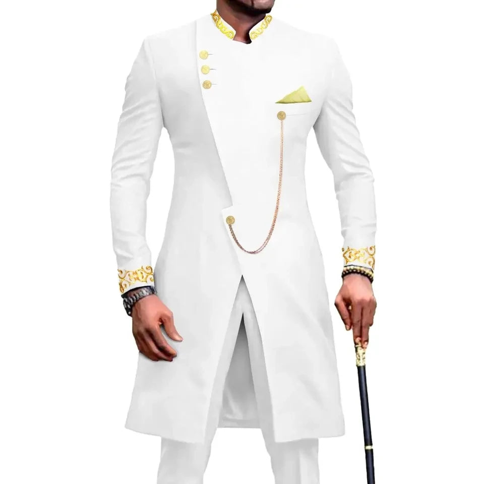 2023 New Fashion African Men Clothes for Wedding Party Dashiki Printed Coats Ankara Pants Traditional African Wedding Suits