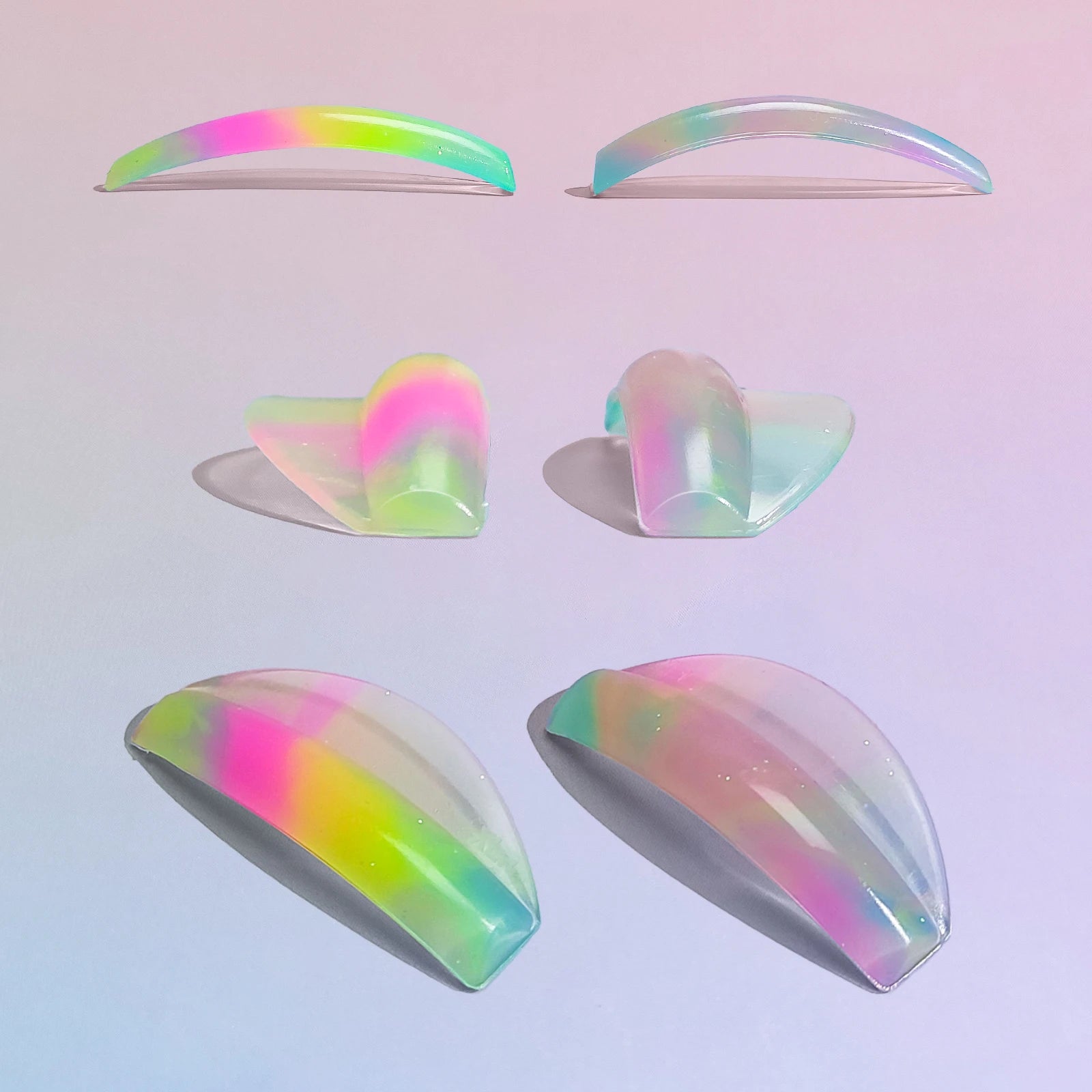 Colorful Lash Lift Shields Eyelash Perm Silicone  Reusable 8 Pair Lash Lift Shield Perming Shield Professional Lash Lifting Rod