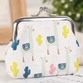Vintage Coin Case Custom PU Leather Mini Change Wallet Cute Lady Children Student Buckle Coin Pouch Gift Kiss Lock Coin Purse