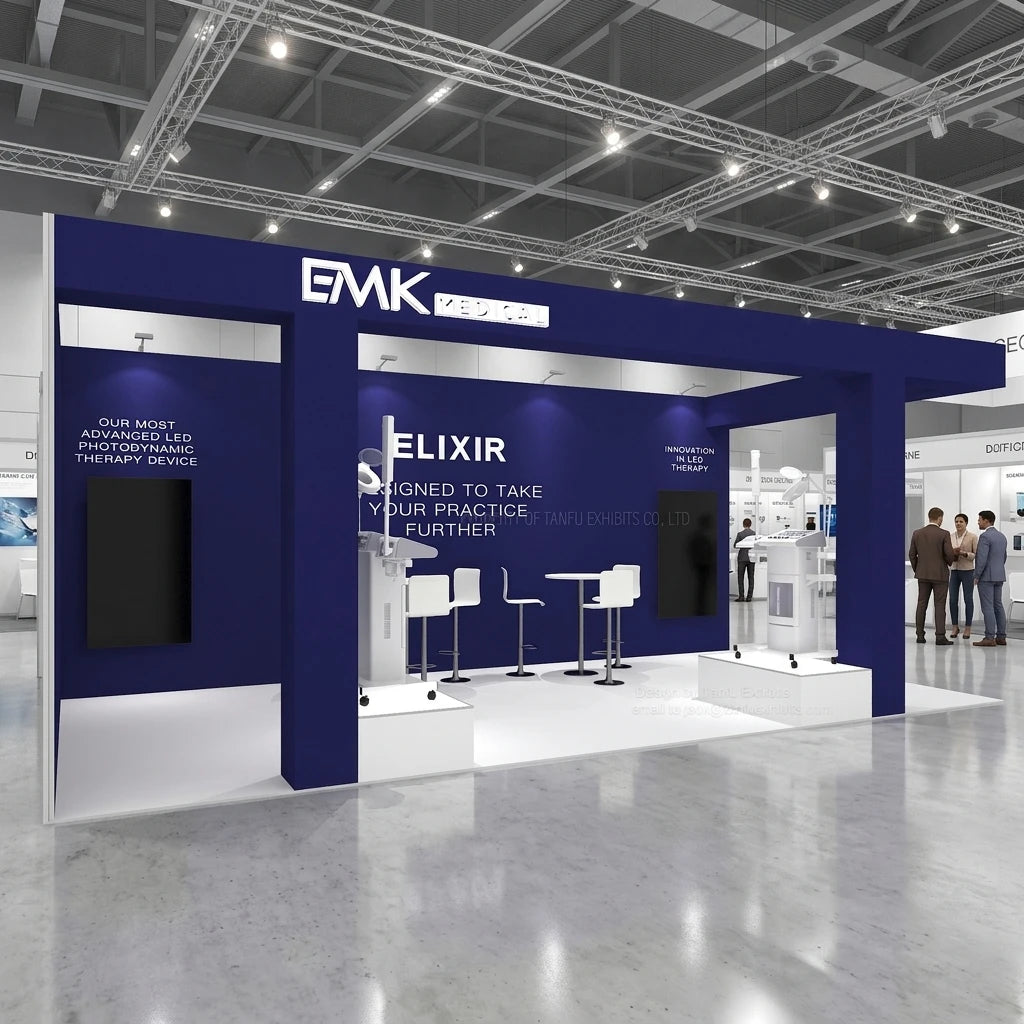 TANFU Trade Show Expo Display Aluminum Fabric Exhibition Booth Backdrop Custom Sizes Colors Easy/Quick Setup Event Showroom Use