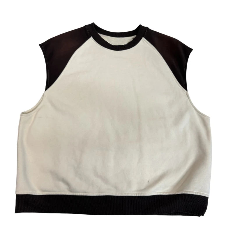 Customized Brush Fleece Tank Top Monkey Wash Shirts Heavy Cotton Streetwear Sleeveless Tshirts for Men