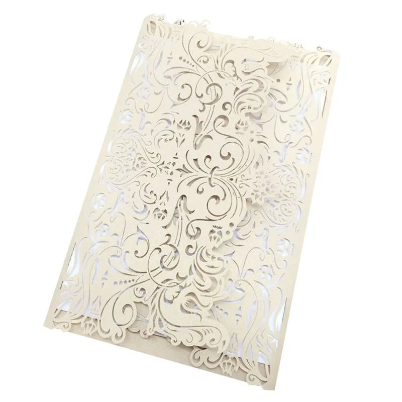 NEW Design Gold Laser Cut Wedding Card Invitations Good Quality Wedding Cards for Wedding Guests MegaBDM