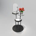 Circular Arc Necklaces Accessories Showcase Glass Mall Jewellery Vertical Stand Counter Show Case Body Jewelry Display Table MegaBDM