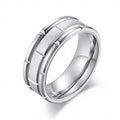 POYA 8mm Classic Rose Gold Silver Black Gold Plated Stainless Steel Wedding Band Rings for Men's Wedding Engagement Anniversary