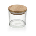 Factory Sell 250ml clear Glass Candle Cups Aromatherapy Glasses with Bamboo Lid