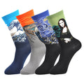 Wholesale Novelty Artistic Van Gogh Painting Socks Women Unisex Funny Art Graphic Famous Brand Cotton Crew Socks
