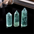 Natural Crystal Quartz Stone Green Fluorite Hexagon Column Ornaments Crystal Stone Gravel Hexagon Prism