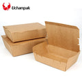 Kraft Take Away Box Disposable Paper Food Box for Packaging Food Leak Grease Resistant