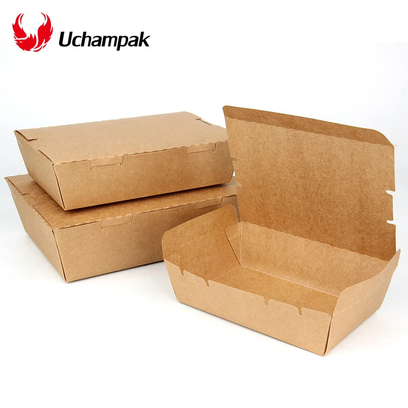 Kraft Take Away Box Disposable Paper Food Box for Packaging Food Leak Grease Resistant