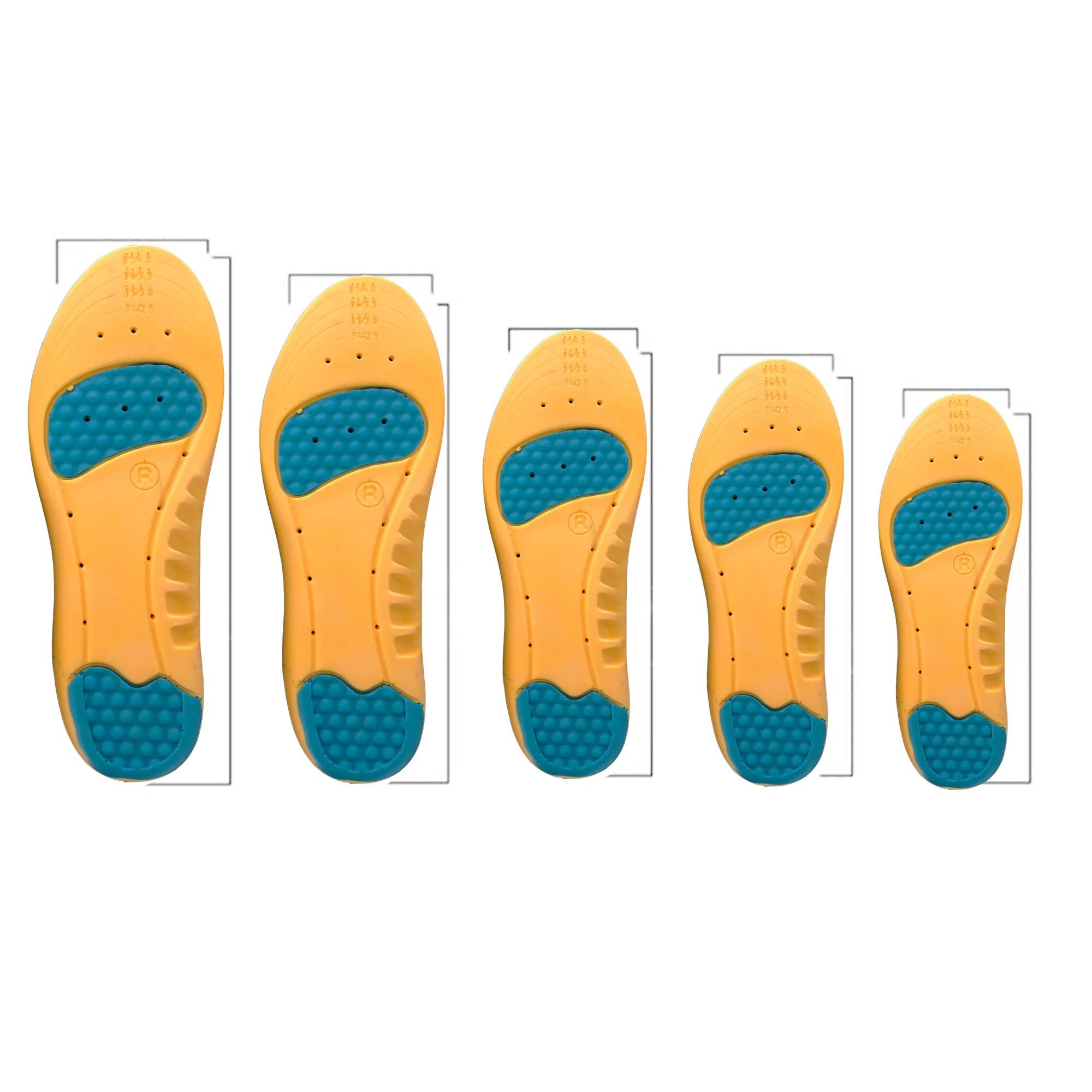 High-Elastic PU Athletic Insoles  Cushioning Arch Support for Running Gym Outdoor Sports