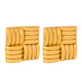 New Fashionable Personalized Geometric Gold Plated Stainless Steel Stud Earrings