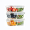 Rectangle Microwave Oven Sealed Airtight Leakproof Meal Prep Glass Fresh Lunch Boxes Food Storage Containers