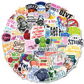 50Pcs Fitness Inspirational Letter Gym Decorative Stickers for Laptop Phone Water Cup Waterproof Vinyl Sport Sticker