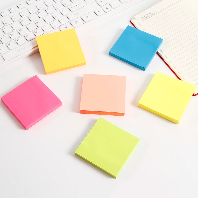 Wholesale Multicolor Fluorescent Color Cheap Price 100 Sheets Sticky Notes Cute Memo Pads Sticky Note Bookmark