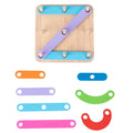 Children's Early Childhood Education Wooden Puzzle Toy Creative Building Block Combination Desktop Game with Screw Blocks
