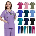 Custom Logo Summer Surgical Operating Room Nurse Doctor Unisex Hospital Uniforms Pants Nursing Scrubs Suits Sets