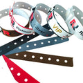 Custom One Time Use Waterproof Plastic Wrist Band L Shape Adjust PE Wristband for Park/Events/Festival