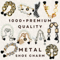 2024 Trending Luxury Metal Bag Charm with Cool Bling Rhinestones Shoe Decorations Chain