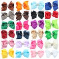 Handmade Boutique 4.5\" Hair Bow Barrettes with Grosgrain Ribbon Alligator Hair Bow Clips for Girls Toddlers Teens Kids
