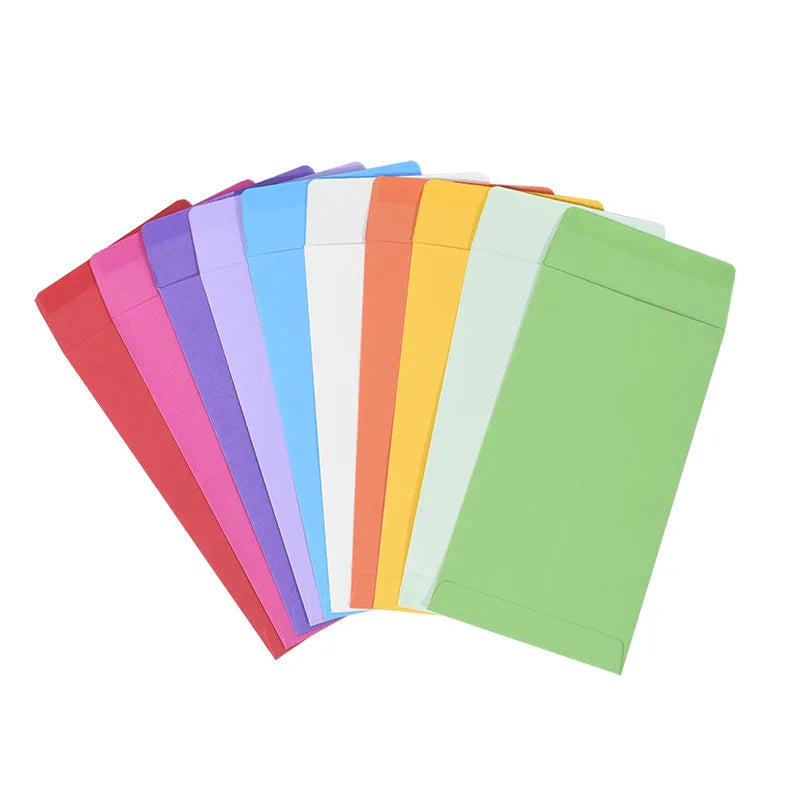 Custom Small Coin Envelopes Colorful Kraft Paper Envelopes Self-Adhesive Glue Envelopes for Coin Seed Stamps Small Parts