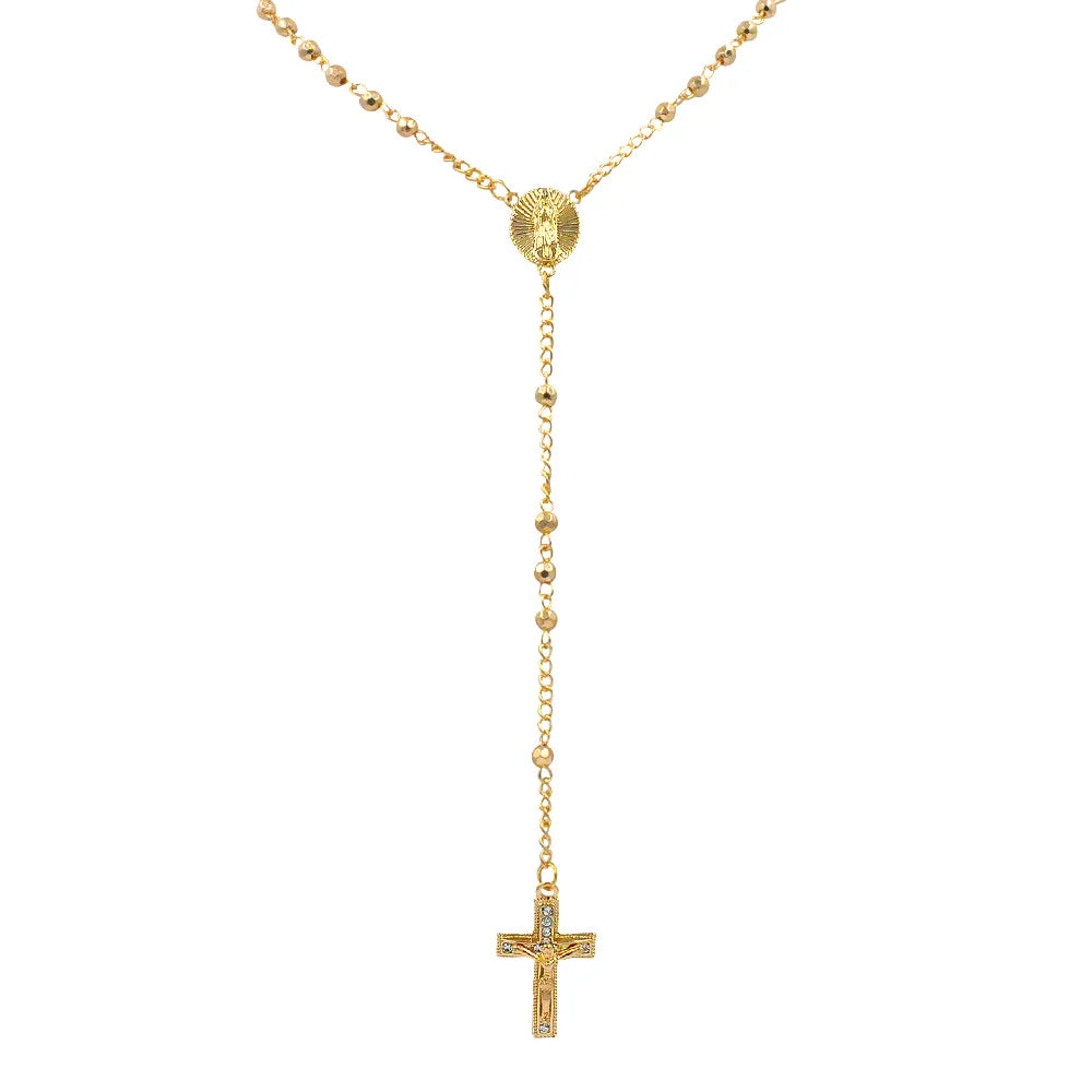 European and American Easter New Cross Pendant Necklace Christian Faith Clavicle Chain Y Shaped Jesus Jewelry
