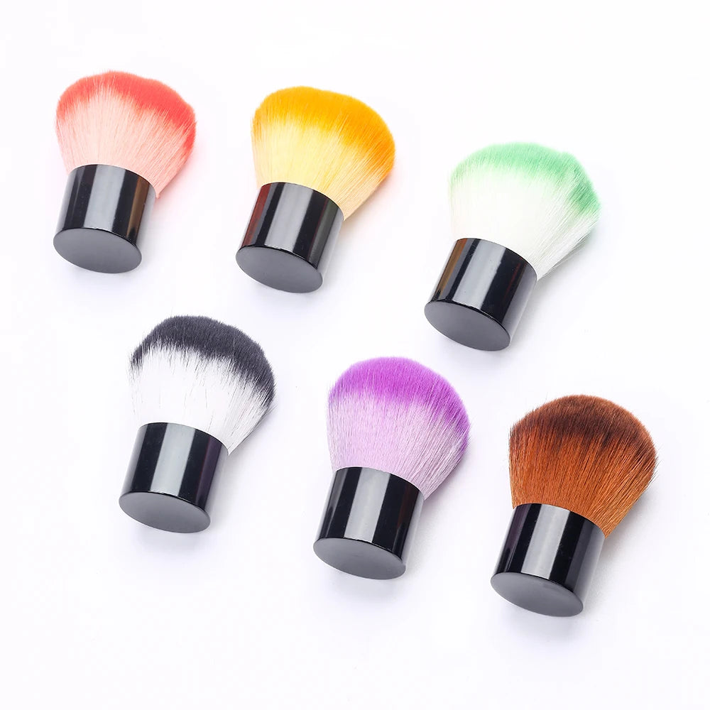 6PCS Colorful Dust Clean Brush Nail Art Tools Dust Cleaner Dust Brushes for  Nail Arts