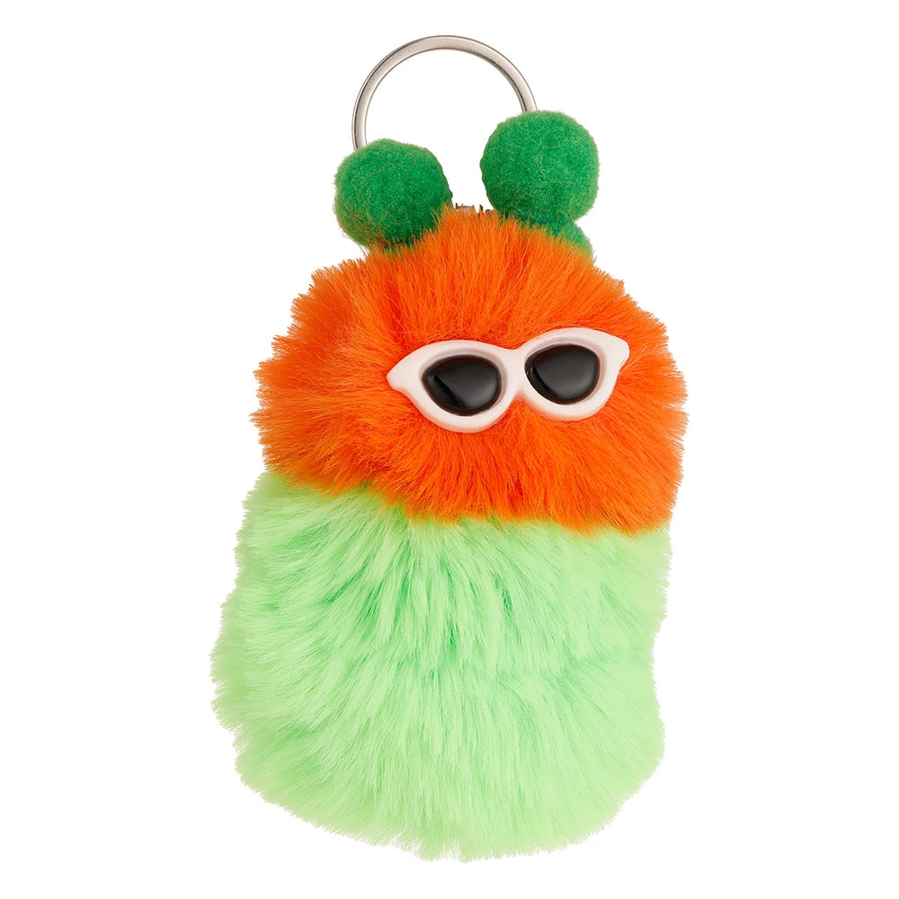 Cute Cartoon Plush Doll Bag Caterpillar Pendant Key Chain Plush Insect Caterpillar Keychain for Women